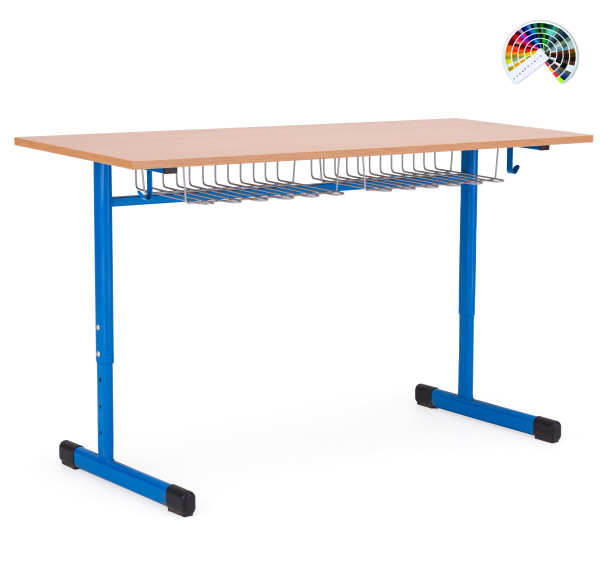 Školská žiacka Dvojmiestna lavica VARIOFIX pevná, rôzne farby a veľkosti