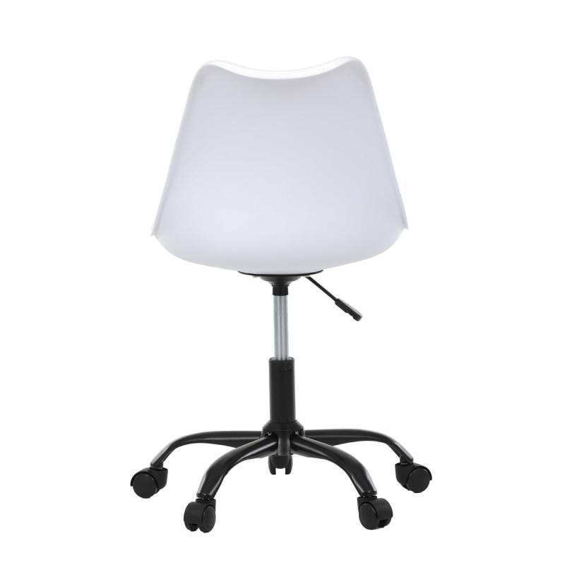 Kancelářská židle, výškově nastavitelná, bílá plast, KA-X7055 WT 4