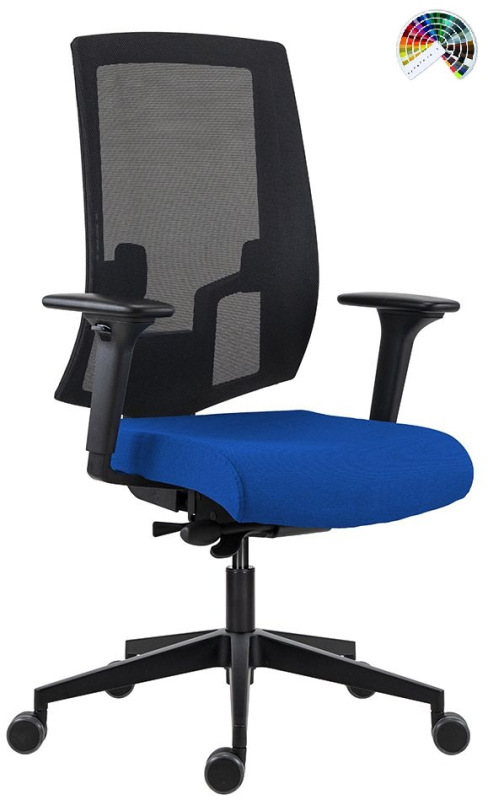 Kancelárska stolička 2900 SYN SL LAPEL BLACK WHITE čalúnenie SKAI koženka 9