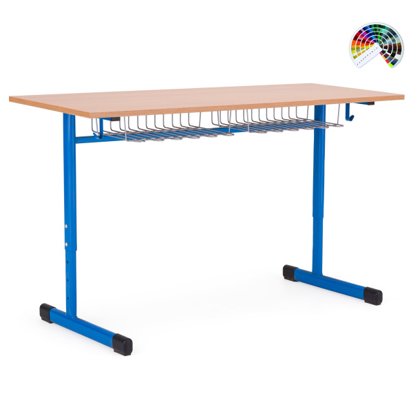 Školská žiacka Dvojmiestna lavica VARIOFIX pevná, rôzne farby a veľkosti
