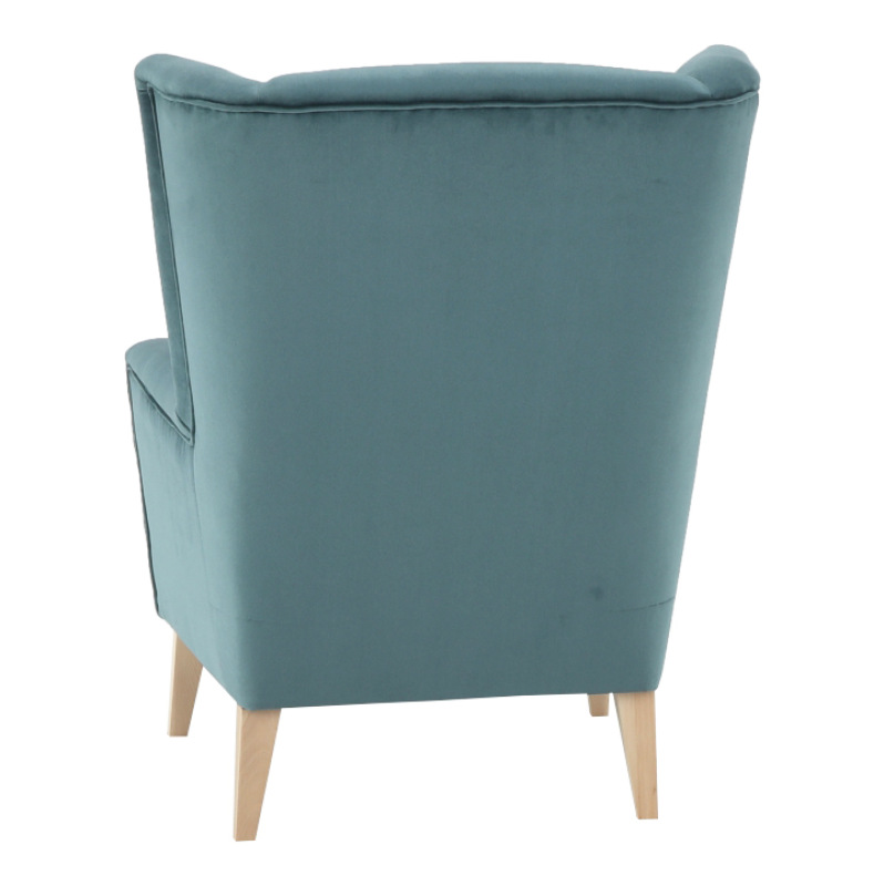 Kreslo-ušiak, mentolová/buk, RODEZA 3