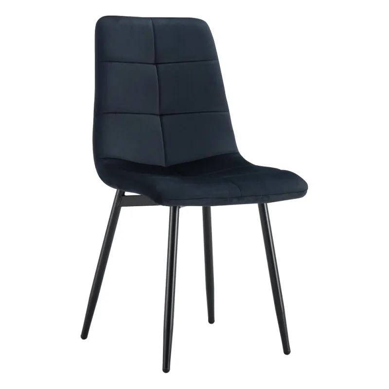 Jedálenská stolička, čierna Velvet látka/kov, DAMIA TYP 1