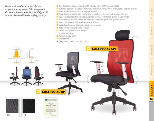 OFFICE PRO Kancelárska stolička CALYPSO XL SP4 hnedá