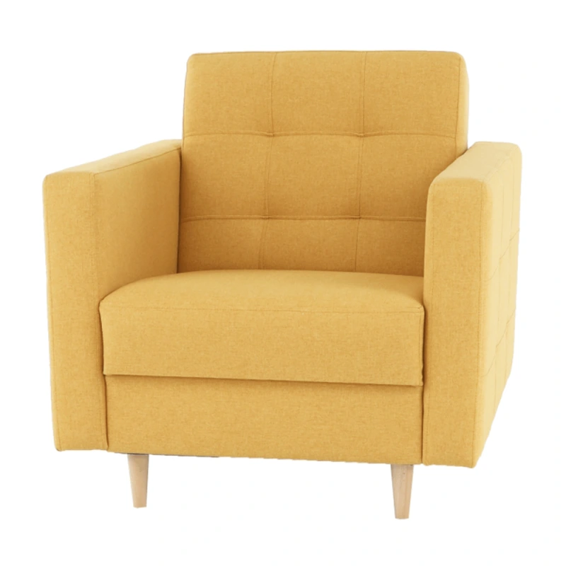 Celočalúnené kreslo, horčicová látka, AMEDIA 2