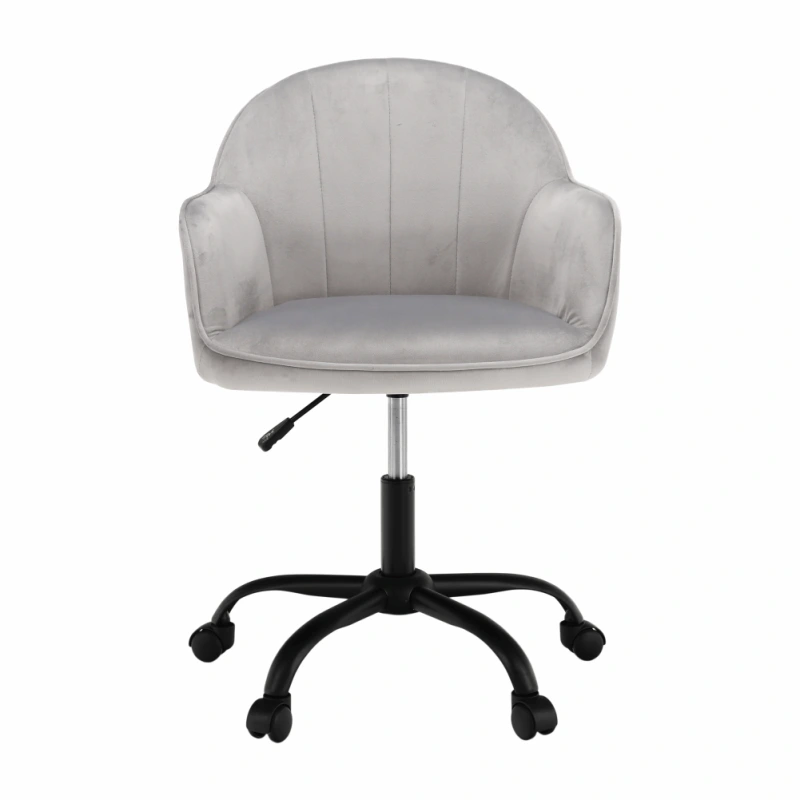 Kancelárske kreslo, Velvet látka svetlosivá/čierna, EROL 7