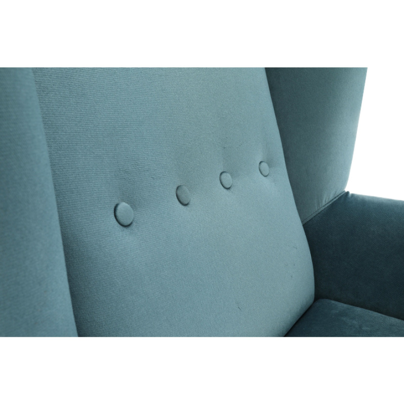 Kreslo-ušiak, mentolová/buk, RODEZA 12