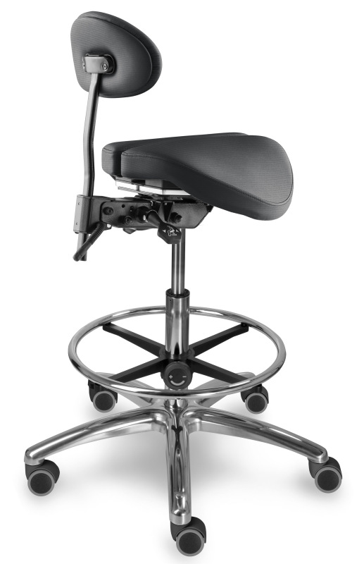 Sedlová zdravotnícka stolička 1215 S DENT čalúnenie KOŽENKA Silvertex, Mediflex 11