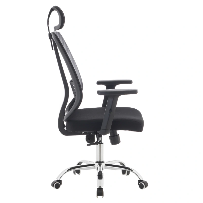 Kancelárske kreslo, čierna/chróm, DUVAL 2