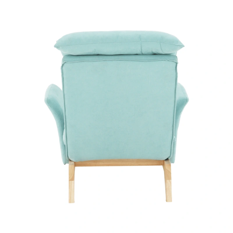 Kreslo s podnožou, mentolová/prírodná, ZANDER 3