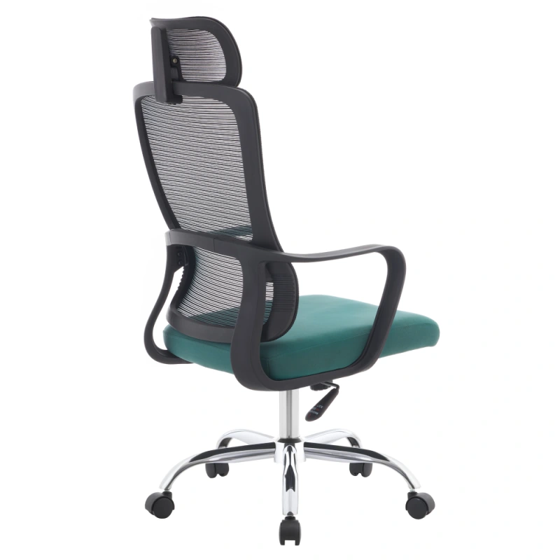 Kancelárske kreslo, čierna/zelená/chróm, RANDY 3