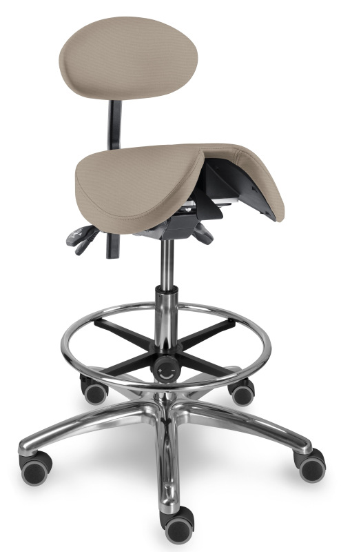 Sedlová zdravotnícka stolička 1215 S DENT čalúnenie KOŽENKA Silvertex, Mediflex 16