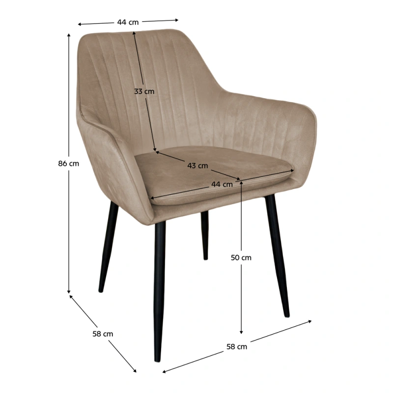 Dizajnové kreslo, sivohnedá Taupe Velvet látka, ZIRKON NEW 4