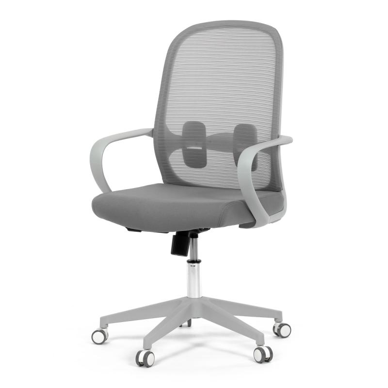 Kancelářská židle, houpací mechanismus, šedá látka, KA-S425 GREY