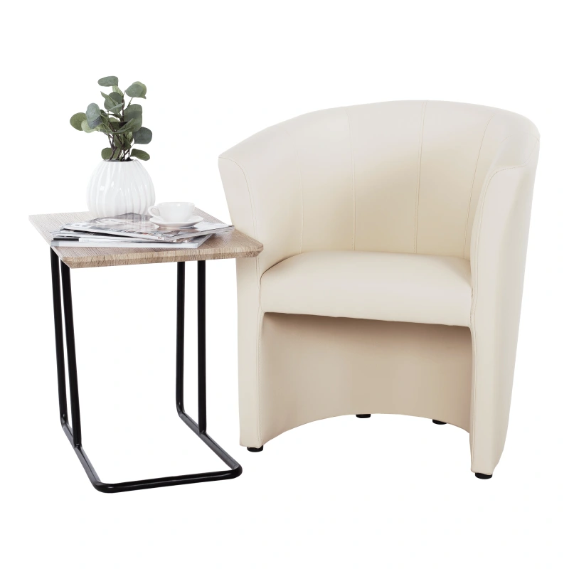 Klubové kreslo, ekokoža Damasko béžová, CUBA 10