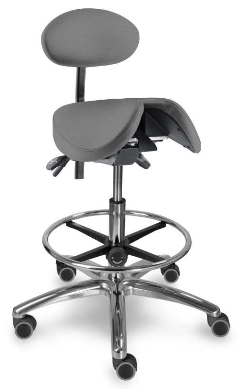 Sedlová zdravotnícka stolička 1215 S DENT čalúnenie KOŽENKA Silvertex, Mediflex 17