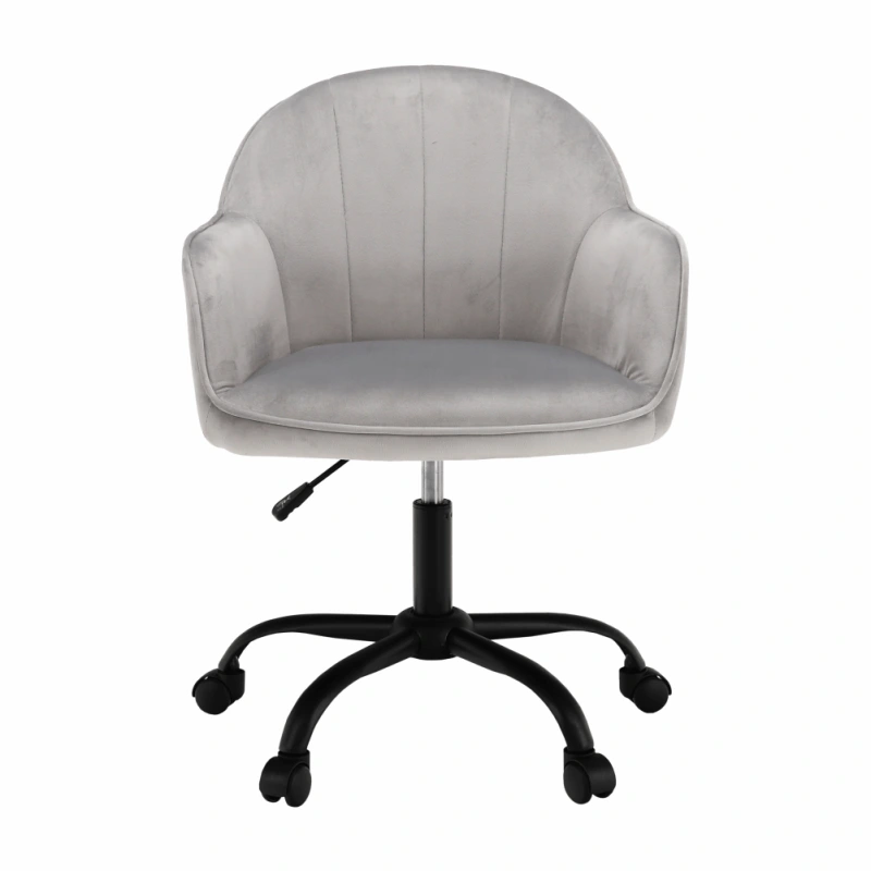 Kancelárske kreslo, Velvet látka svetlosivá/čierna, EROL 11