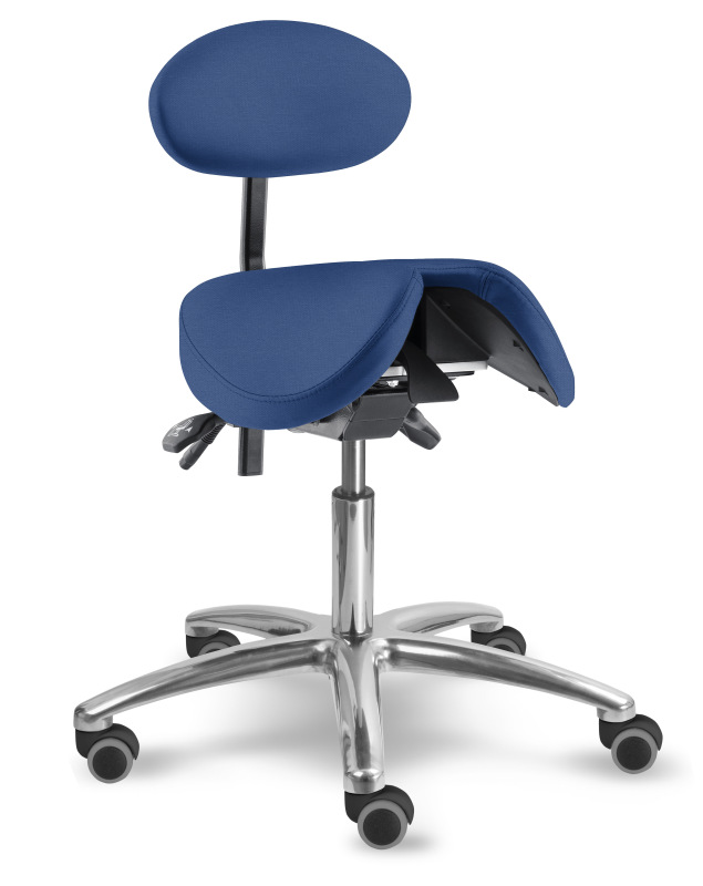 Sedlová zdravotnícka stolička 1215 S DENT čalúnenie KOŽENKA Silvertex, Mediflex 4