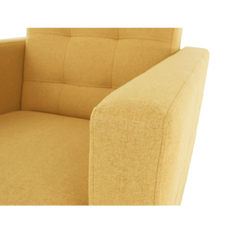 Celočalúnené kreslo, horčicová látka, AMEDIA 7