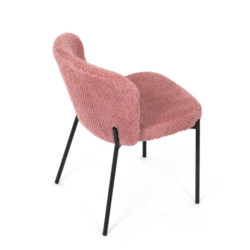 Jídelní židle, růžová, látka bouclé, CT-W1077 PINK2 11