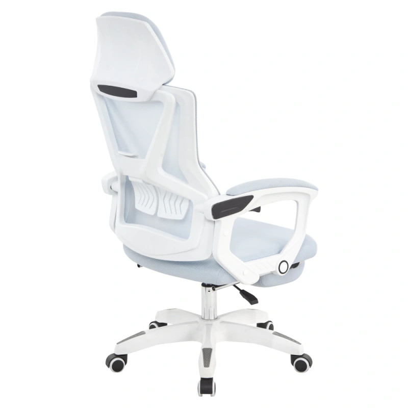 Kancelárske kreslo, svetlosivá/biela, nosnosť 150 kg, MALVIN 5