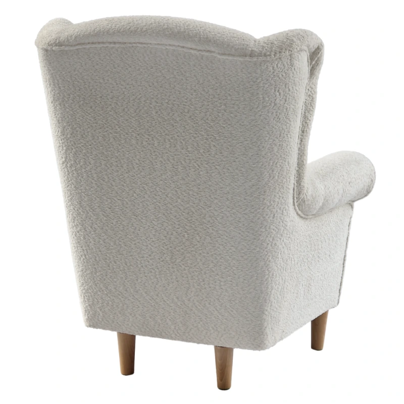 Kreslo ušiak, smotanová látka Coral, CHARLOT 6