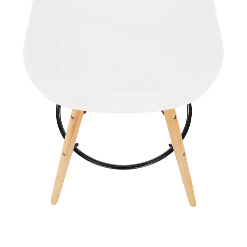 Barová stolička, biela/buk, CARBRY 3 NEW
