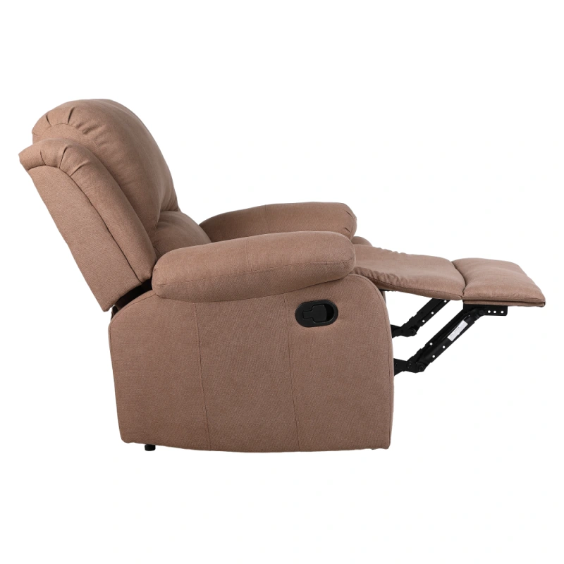 Relaxačné polohovacie kreslo, hnedá látka, ASKOY NEW 7