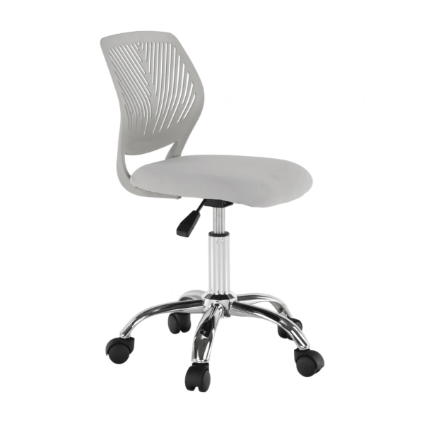 Otočná stolička, sivá/chróm, SELVA 20