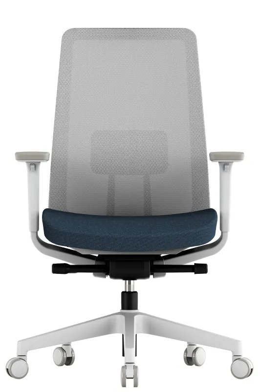 OFFICE PRO Kancelárska stolička K10 WHITE modrá