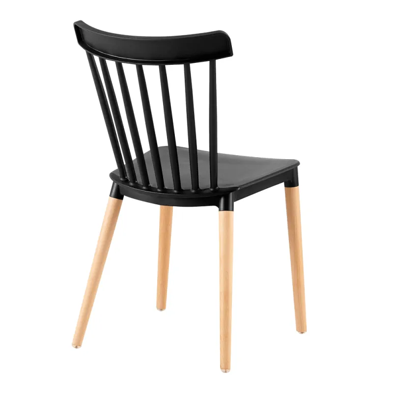 Jedálenská stolička, čierna/buk, ZOSIMA