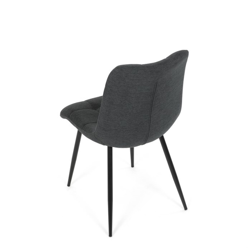 Židle jídelní DCL-193 GREY2, šedá látka, černé kovové nohy 18
