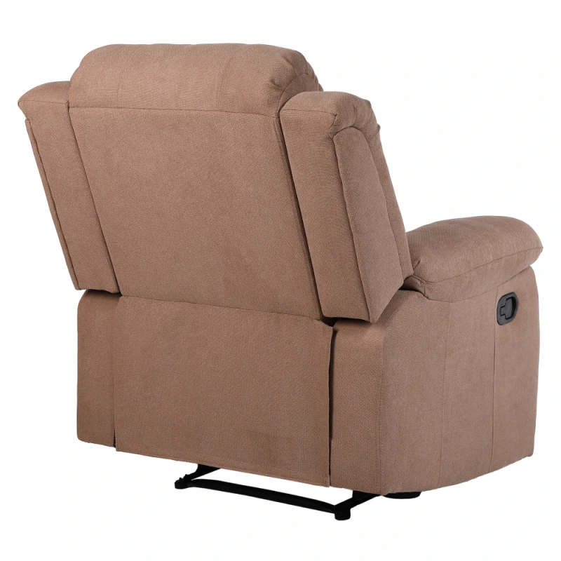 Relaxačné polohovacie kreslo, hnedá látka, ASKOY NEW 9