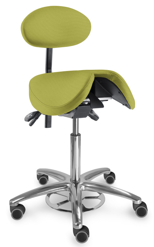 Sedlová zdravotnícka stolička 1215 S CLEAN čalúnenie KOŽENKA Silvertex, Mediflex 6