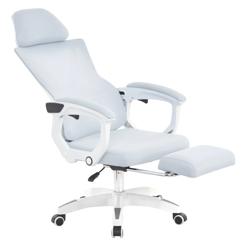 Kancelárske kreslo, svetlosivá/biela, nosnosť 150 kg, MALVIN 8