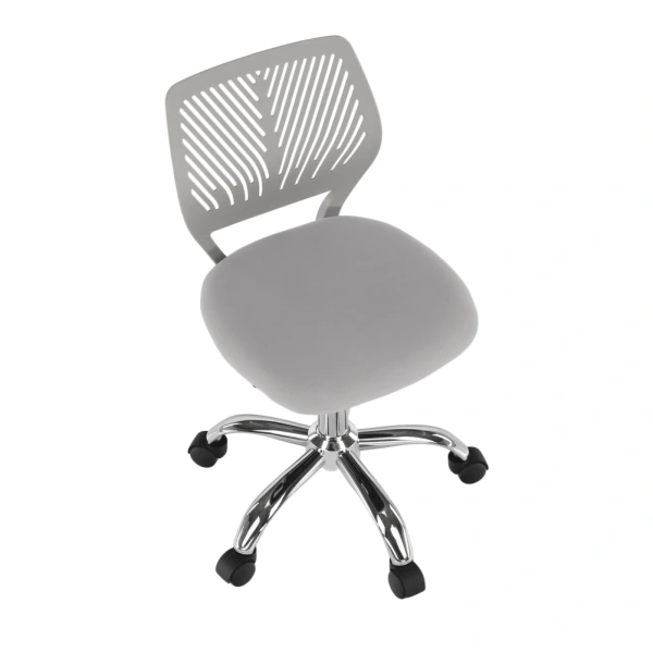 Otočná stolička, sivá/chróm, SELVA 14