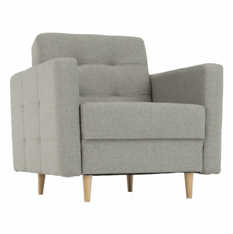 Celočalúnené kreslo, sivá látka, AMEDIA 7