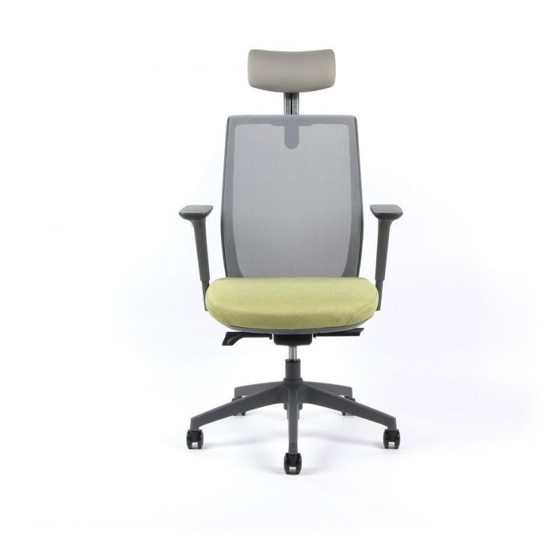OFFICE PRO Kancelárska stolička PORTIA sivá zelená