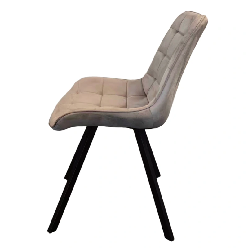 Jedálenská stolička, sivohnedá Taupe Velvet látka/čierna, SAMIRA 6