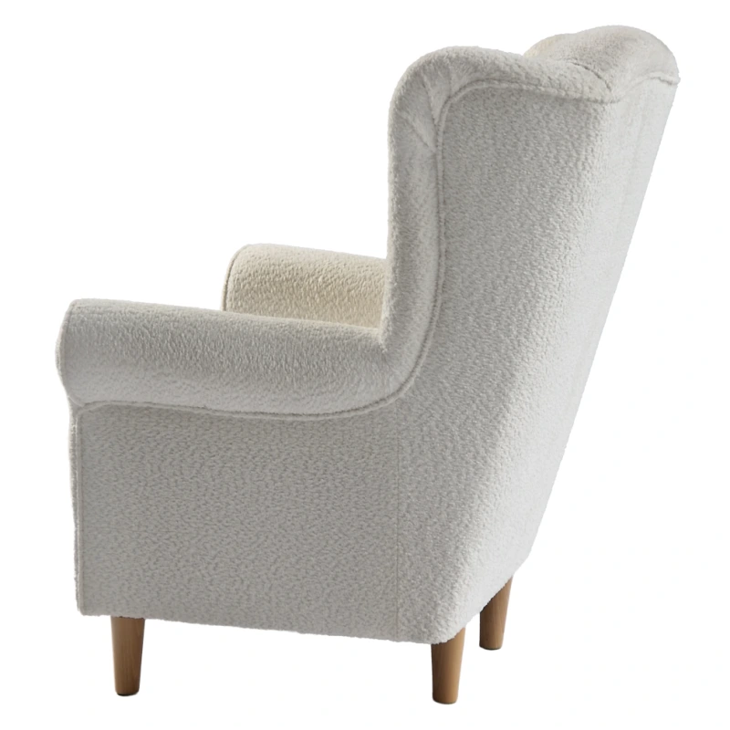 Kreslo ušiak, smotanová látka Coral, CHARLOT 4