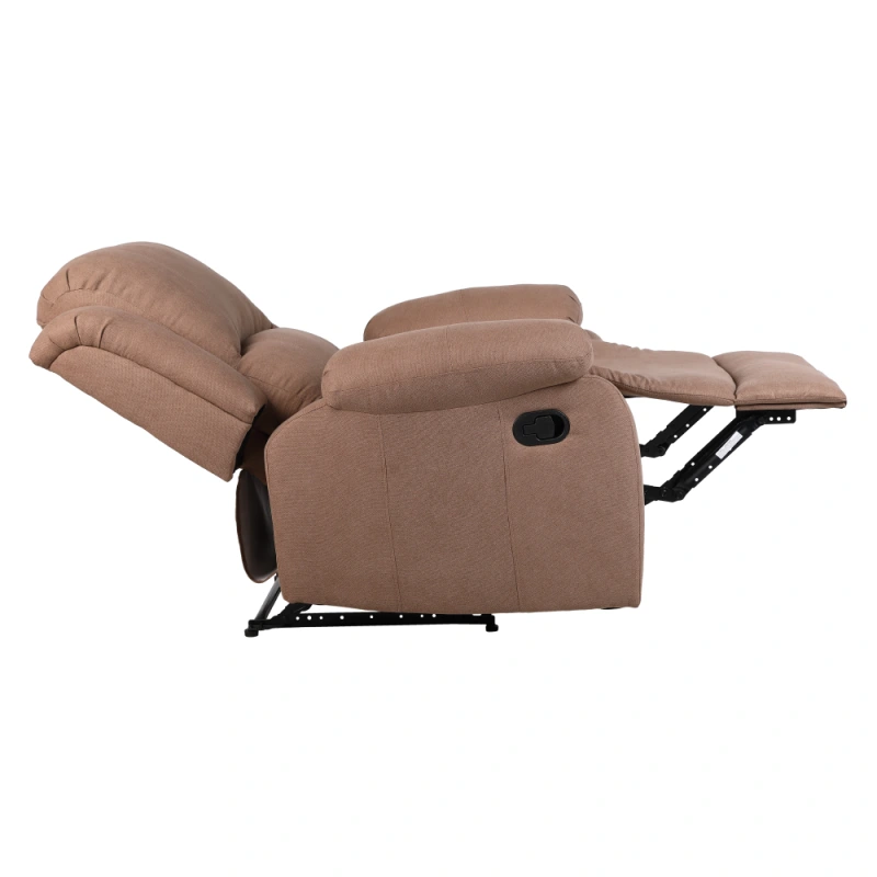 Relaxačné polohovacie kreslo, hnedá látka, ASKOY NEW 6
