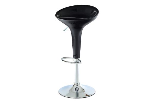 Autronic Barová stolička AUB-9002 BK, plast čierny/chróm