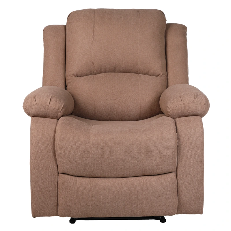 Relaxačné polohovacie kreslo, hnedá látka, ASKOY NEW 1