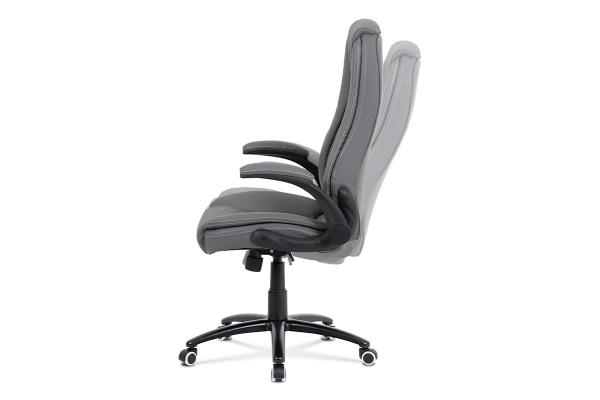 Kancelárska stolička KA-G301 GREY, šedá koženka