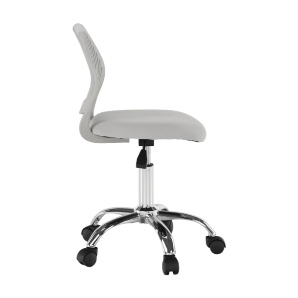 Otočná stolička, sivá/chróm, SELVA 19
