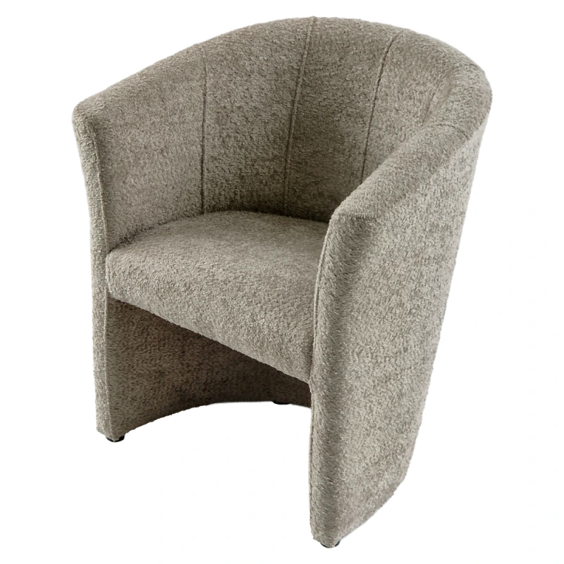 Klubové kreslo, sivobéžová Taupe látka Coral, CUBA 6