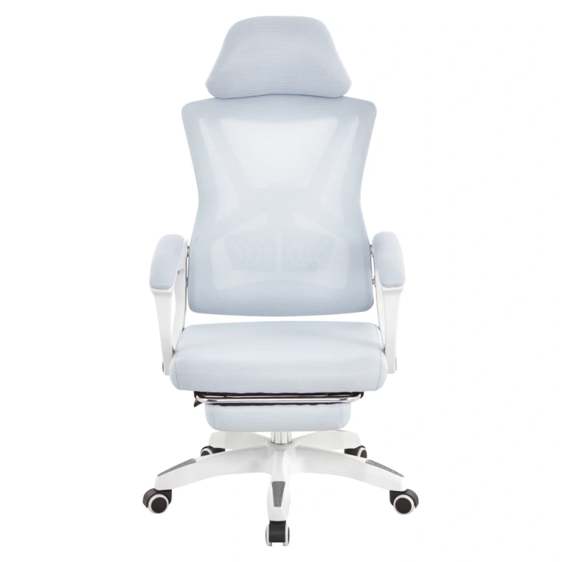 Kancelárske kreslo, svetlosivá/biela, nosnosť 150 kg, MALVIN 2