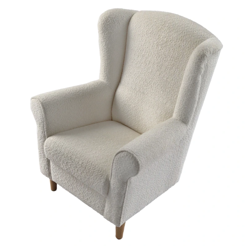 Kreslo ušiak, smotanová látka Coral, CHARLOT 14