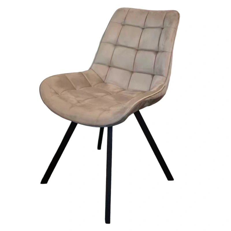 Jedálenská stolička, sivohnedá Taupe Velvet látka/čierna, SAMIRA 2