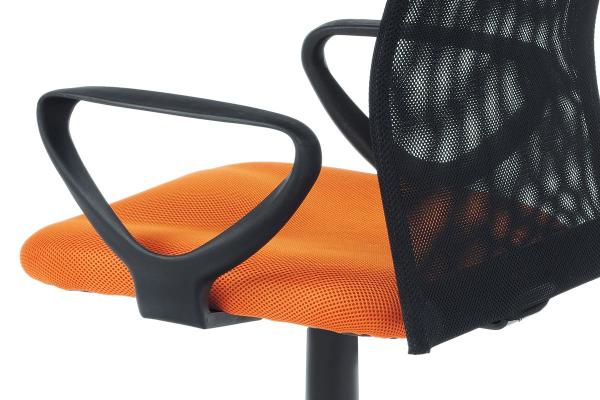 Kancelárska stolička KA-B047 ORA, látka MESH oranžová / čierna