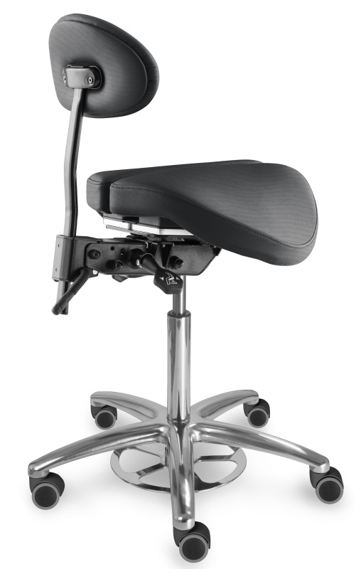 Sedlová zdravotnícka stolička 1215 S CLEAN čalúnenie KOŽENKA Silvertex, Mediflex 2